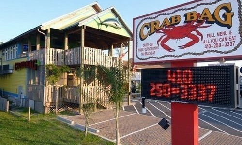 crabbag.jpg Exterior of Crab Bag Restaurant OC Maryland