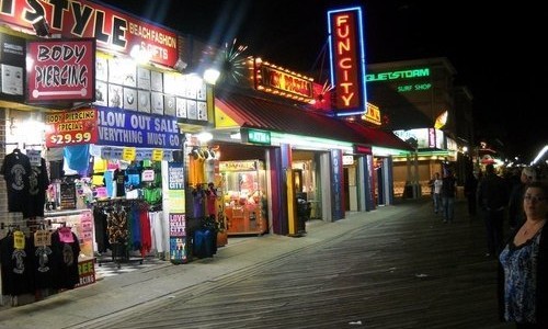 boardwalk-shops.jpg Ocean City Boardwalk Shops at Night